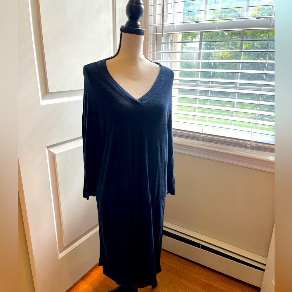 Navy blue tunic sweater
